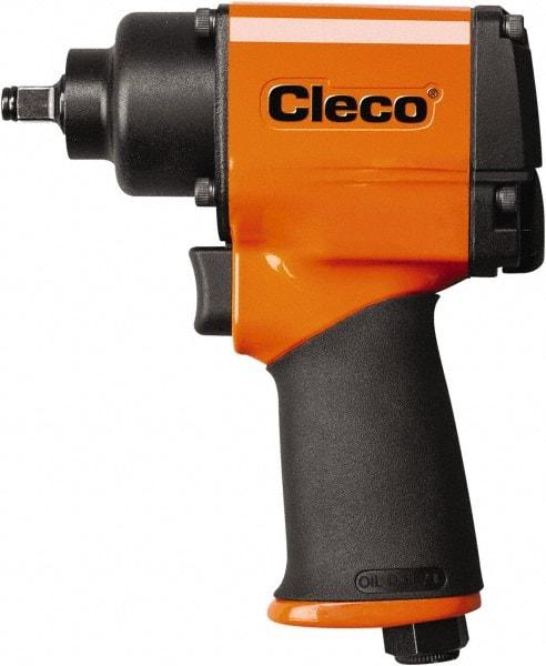 Cleco - 3/8" Drive, 10,000 RPM, 450 Ft/Lb Torque Impact Wrench - Pistol Grip Handle, 1,600 IPM, 27 CFM, 90 psi, 1/4" NPT Inlet - Top Tool & Supply