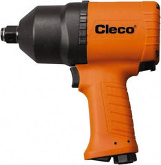 Cleco - 1/2" Drive, 9,000 RPM, 850 Ft/Lb Torque Impact Wrench - Pistol Grip Handle, 1,200 IPM, 69 CFM, 90 psi, 1/4" NPT Inlet - Top Tool & Supply