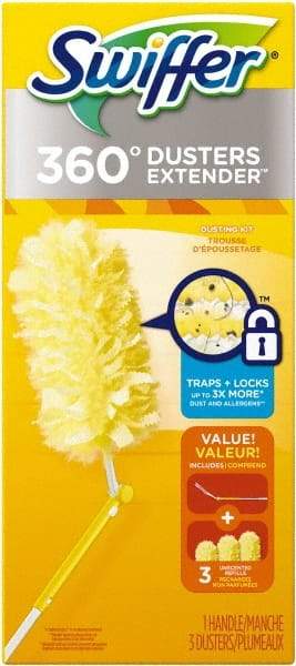 Swiffer - 6" Long Fiber & Plastic Duster - 6" OAL, Yellow - Top Tool & Supply