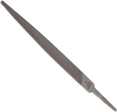 Anglo American - 10" Long, Second Cut, Warding American-Pattern File - Double Cut, 0.12" Overall Thickness, Tang - Top Tool & Supply