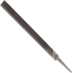 Anglo American - 14" Long, Smooth Cut, Mill American-Pattern File - Single Cut, 0.22" Overall Thickness, Tang - Top Tool & Supply