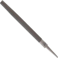 Anglo American - 14" Long, Second Cut, Half Round American-Pattern File - Double Cut, 0.37" Overall Thickness, Tang - Top Tool & Supply