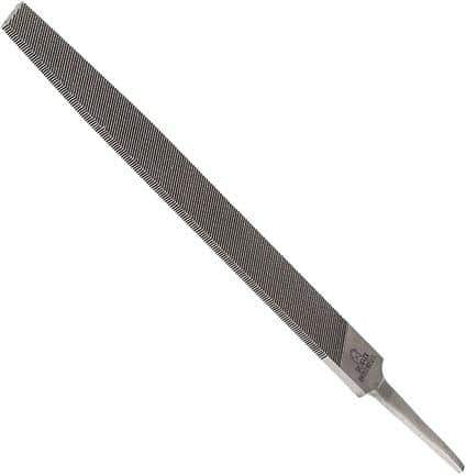 Anglo American - 12" Long, Smooth Cut, Flat American-Pattern File - Double Cut, 0.26" Overall Thickness, Tang - Top Tool & Supply