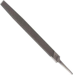 Anglo American - 12" Long, Bastard Cut, Flat American-Pattern File - Double Cut, 0.26" Overall Thickness, Tang - Top Tool & Supply