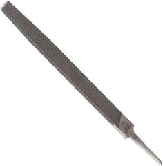 Anglo American - 12" Long, Smooth Cut, Triangle American-Pattern File - Double Cut, 0.79" Overall Thickness, Tang - Top Tool & Supply