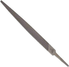 Anglo American - 10" Long, Smooth Cut, Warding American-Pattern File - Double Cut, 0.12" Overall Thickness, Tang - Top Tool & Supply