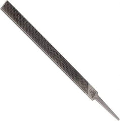 Anglo American - 4" Long, Smooth Cut, Mill American-Pattern File - Single Cut, 0.1" Overall Thickness, Tang - Top Tool & Supply