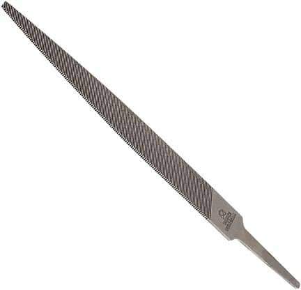 Anglo American - 6" Long, Second Cut, Warding American-Pattern File - Double Cut, 0.08" Overall Thickness, Tang - Top Tool & Supply