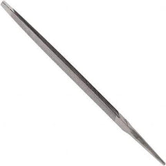 Anglo American - 6" Long, Bastard Cut, Taper American-Pattern File - Single Cut, 0.28" Overall Thickness, Tang - Top Tool & Supply