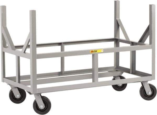 Little Giant - 3,000 Lb Capacity Steel Bar Cradle Truck - Steel Deck, 24" OAW, 0" Platform Length, Phenolic Casters - Top Tool & Supply