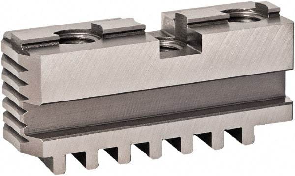 Bison - 19.68" Max Chuck Diam Compatibility, Steel Tongue & Groove Hard Lathe Master Jaws - 0 Steps - Top Tool & Supply