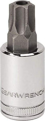 GearWrench - 1/4" Drive, T25 Torx Bit Socket - 1-17/32" OAL, 0.984" Bit Length, Tamper Resistant - Top Tool & Supply