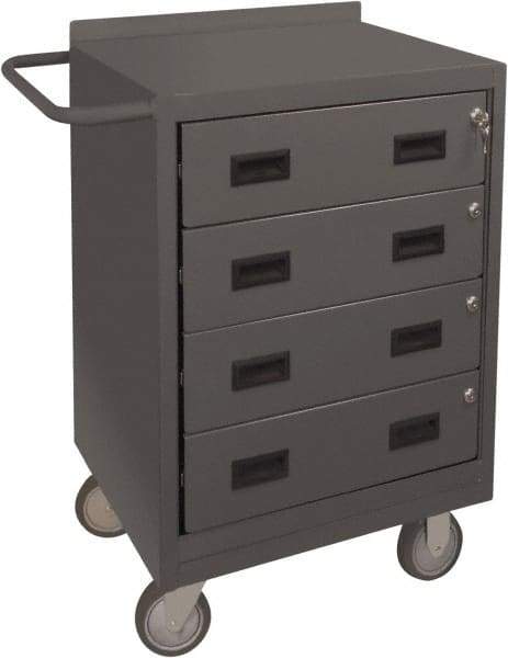 Durham - 1,200 Lb Capacity, 18" Wide x 24" Long x 39-3/4" High Mobile Cart - 4 Drawer, Steel, 2 Rigid/2 Swivel Casters - Top Tool & Supply