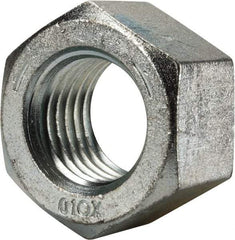 Value Collection - 1-3/4 - 5 UNC Steel Right Hand Hex Nut - 2-5/8" Across Flats, 1-1/2" High, Zinc Clear Finish - Top Tool & Supply