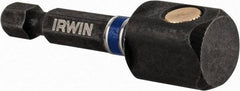 Irwin - 1/2" Square Size Hex to Square Adapter - 1/4" Hex Drive, 2" OAL - Top Tool & Supply