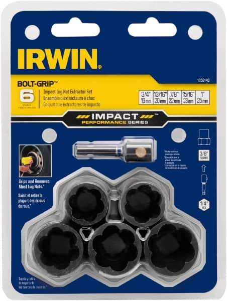 Irwin - 6 Piece Bolt Extractor Set - Clam Shell - Top Tool & Supply