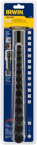 Irwin - 14 Piece Bolt Extractor Set - Magnetic Rail - Top Tool & Supply