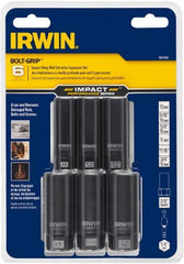 Irwin - 6 Piece Bolt Extractor Set - Magnetic Rail - Top Tool & Supply