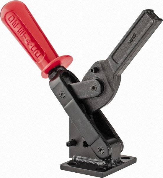 De-Sta-Co - 1,601 Lb Holding Capacity, Vertical Handle, Manual Hold Down Toggle Clamp - 71° Handle Movement, 132° Bar Opening, Solid Bar, Flanged Base, Oxide Finish, Forged Alloy Steel - Top Tool & Supply