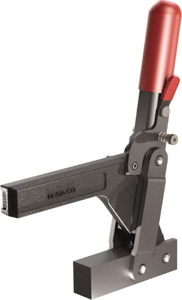 De-Sta-Co - 1,147 Lb Holding Capacity, Vertical Handle, Manual Hold Down Toggle Clamp - 138° Handle Movement, 74° Bar Opening, Solid Bar, Solid Base, Oxide Finish, Forged Alloy Steel - Top Tool & Supply