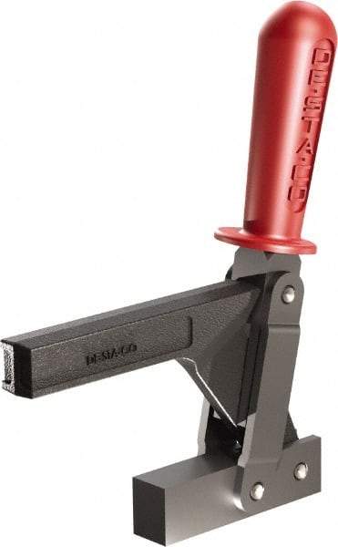 De-Sta-Co - 1,147 Lb Holding Capacity, Vertical Handle, Manual Hold Down Toggle Clamp - 138° Handle Movement, 74° Bar Opening, Solid Bar, Solid Base, Oxide Finish, Forged Alloy Steel - Top Tool & Supply