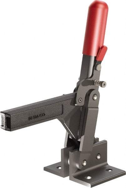 De-Sta-Co - 1,147 Lb Holding Capacity, Vertical Handle, Manual Hold Down Toggle Clamp - 138° Handle Movement, 74° Bar Opening, Solid Bar, Flanged Base, Oxide Finish, Forged Alloy Steel - Top Tool & Supply