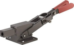 De-Sta-Co - 5,800.07 Lb Load Capacity, Flanged Base, Carbon Steel, Standard Straight Line Action Clamp - 4 Mounting Holes, 0.41" Mounting Hole Diam, 0.41" Plunger Diam, Straight Handle - Top Tool & Supply