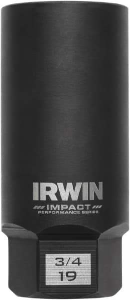 Irwin - 3/8" Drive Reverse Spiral Flute Hex Bolt Remover - 1/4" Hex, 2-1/2" OAL - Top Tool & Supply