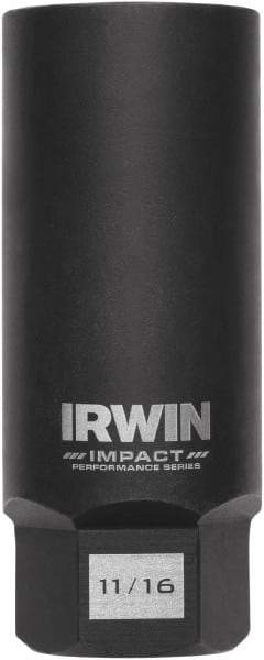 Irwin - 3/8" Drive Reverse Spiral Flute Hex Bolt Remover - 1/4" Hex, 2-1/2" OAL - Top Tool & Supply