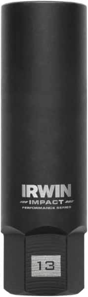 Irwin - 3/8" Drive Reverse Spiral Flute Hex Bolt Remover - 1/4" Hex, 2-1/2" OAL - Top Tool & Supply