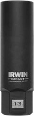 Irwin - 3/8" Drive Reverse Spiral Flute Hex Bolt Remover - 1/4" Hex, 2-1/2" OAL - Top Tool & Supply