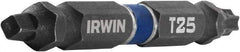 Irwin - #2" Square Size Torx/Square Bit - 1/4" Hex Drive, 2-3/8" OAL - Top Tool & Supply