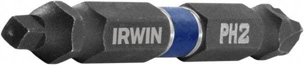 Irwin - #2" Square Size Phillips/Square Screwdriver Bit - 1/4" Hex Drive, 2-3/8" OAL - Top Tool & Supply