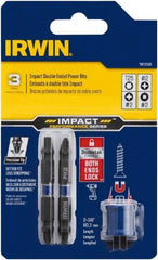 Irwin - 3 Piece, Phillips, Square, Torx Handle, Double End Bit Set - #2 - Top Tool & Supply