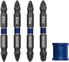 Irwin - 5 Piece, Phillips Handle, Double End Bit Set - No. 1 to No. 3 Phillips - Top Tool & Supply