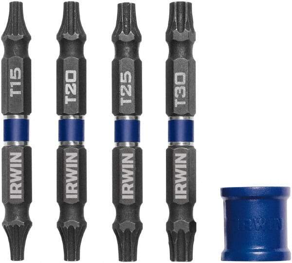 Irwin - 5 Piece, Torx Handle, Double End Bit Set - Top Tool & Supply