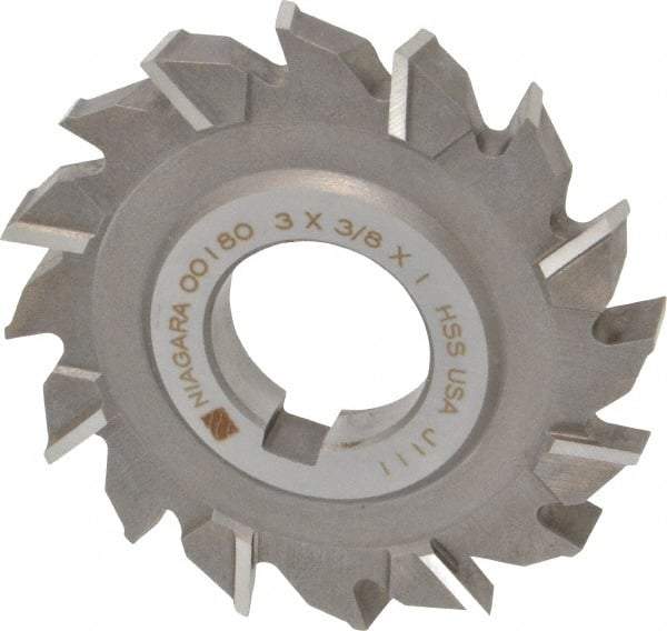 Keo - 3" Diam x 3/8" Width of Cut, 16 Teeth, High Speed Steel Side Milling Cutter - Staggered Teeth, Uncoated - Top Tool & Supply