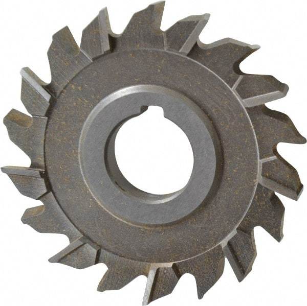 Keo - 3-1/2" Diam x 3/8" Width of Cut, 18 Teeth, High Speed Steel Side Milling Cutter - Staggered Teeth, Uncoated - Top Tool & Supply