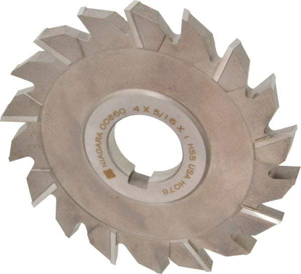 Keo - 4" Diam x 5/16" Width of Cut, 18 Teeth, High Speed Steel Side Milling Cutter - Staggered Teeth, Uncoated - Top Tool & Supply