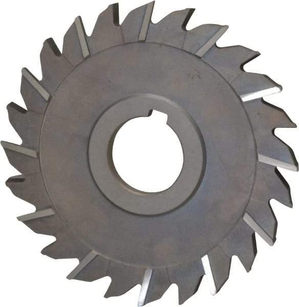 Keo - 5" Diam x 1/4" Width of Cut, 24 Teeth, High Speed Steel Side Milling Cutter - Staggered Teeth, Uncoated - Top Tool & Supply