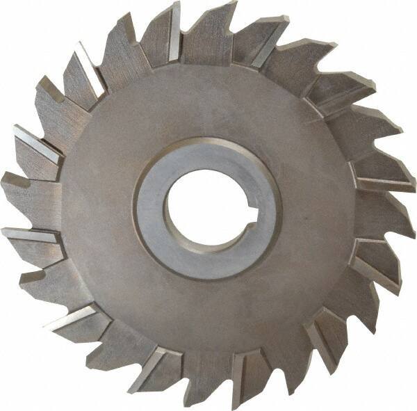 Keo - 5" Diam x 3/8" Width of Cut, 24 Teeth, High Speed Steel Side Milling Cutter - Staggered Teeth, Uncoated - Top Tool & Supply