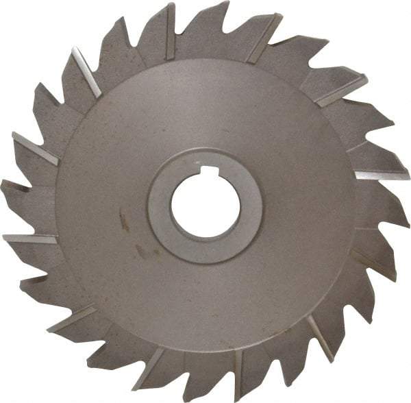 Keo - 6" Diam x 5/16" Width of Cut, 24 Teeth, High Speed Steel Side Milling Cutter - Staggered Teeth, Uncoated - Top Tool & Supply