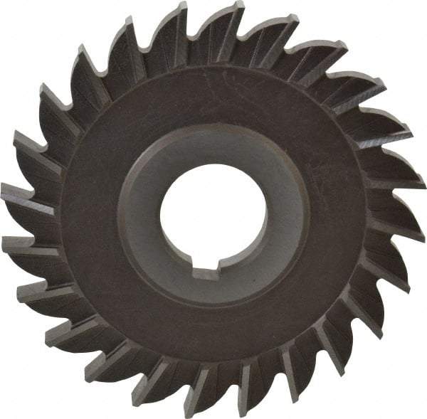 Keo - 4" Diam x 3/8" Width of Cut, 24 Teeth, High Speed Steel Side Milling Cutter - Straight Teeth, Uncoated - Top Tool & Supply