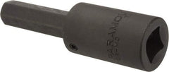 Paramount - 1/2" Drive, 1/2" Impact Hex Bit Socket - 1-7/8" Bit Length, 3-5/8" OAL - Top Tool & Supply