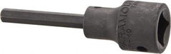 Paramount - 1/2" Drive, 1/4" Impact Hex Bit Socket - 1-3/4" Bit Length, 3-1/4" OAL - Top Tool & Supply