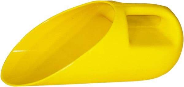 Trynex - 80 oz Yellow Plastic Round Bottom Scoop - 7" Wide x 7" Deep Bowl, 5" Handle Length, 14-1/2" OAL - Top Tool & Supply