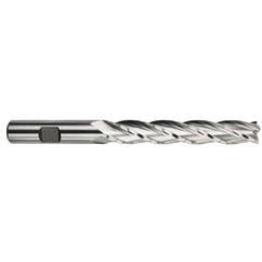 9/32 Dia. x 3-3/4 Overall Length 4-Flute Square End High Speed Steel SE End Mill-Round Shank-Center Cutting -TiN - Top Tool & Supply