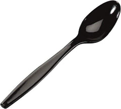 Dixie - Plastic Cutlery, Heavyweight Teaspoons - Black - Top Tool & Supply