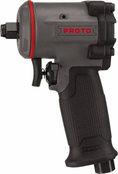 Proto - 1/2" Drive, 10,000 RPM, 635 Ft/Lb Torque Impact Wrench - Pistol Grip Handle, 1,650 IPM, 4.5 CFM, 90 psi, 1/4" NPT Inlet - Top Tool & Supply