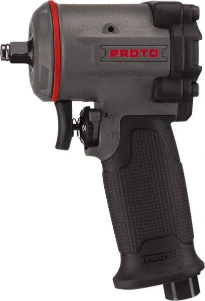 Proto - 3/8" Drive, 6,000 RPM, 445 Ft/Lb Torque Impact Wrench - Pistol Grip Handle, 1,260 IPM, 3 CFM, 90 psi, 1/4" NPT Inlet - Top Tool & Supply